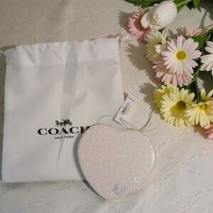 Coach Pink Glitter Mirror w/ Dust Bag